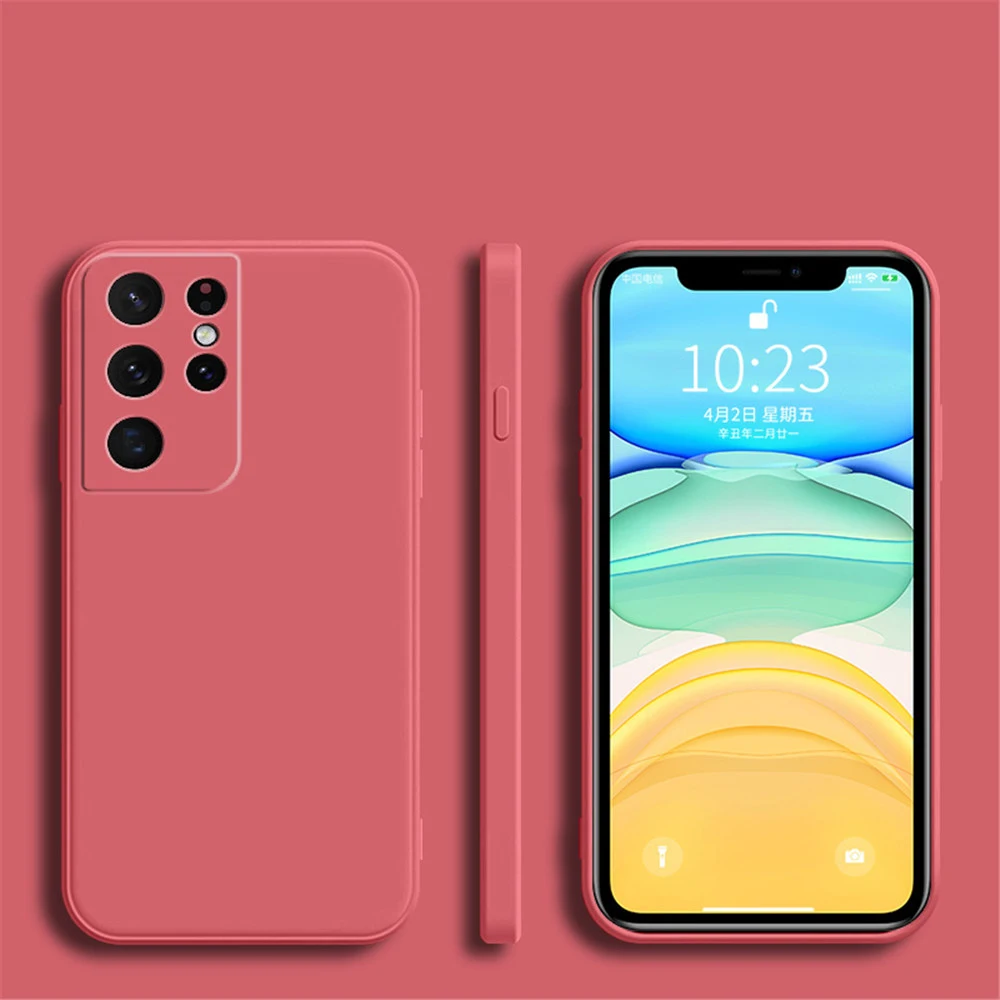 (vermelho M33) Capa Protetora De Silicone Líquido