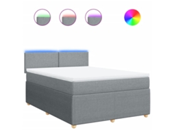 Box Spring Bed, Box Spring Beds Vidaxl Cinzeto Tecido (160 X 200 Cm)