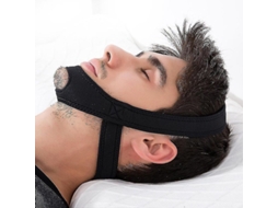 Cinta De Barbilla Antiruidos Ajustable Para Dormir, Anti-ronquidos Y Anti-apnea, Cfublack Negro