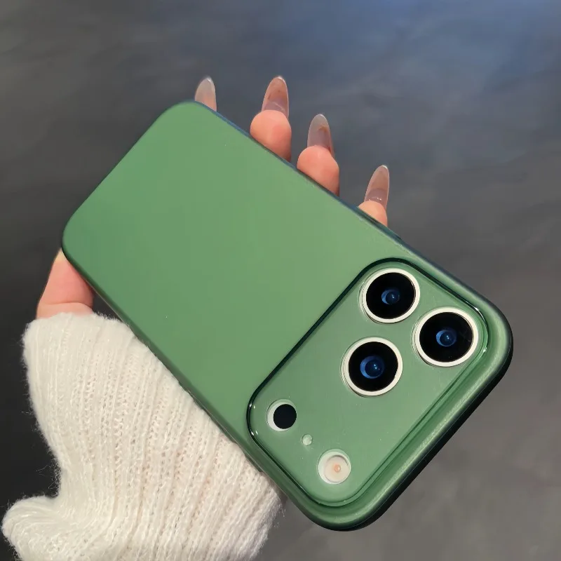 Capa Ultrafina De Tpu Para Iphone 17 (verde Escuro), Fosca E Semitransparente.