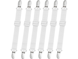 Lurelia Correias Para Lençol Ajustável Elástico Resistente 10 Peças Metal Plástico Colchão Cama Sofá
