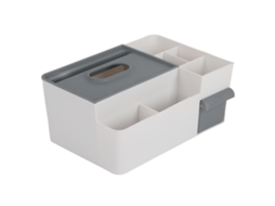 KOFIHETY Elegante Porta Lenços De Bambu, Organizador Multifuncional Com Suporte Para Tablet Para Mesa, Design Elegante E Espaço Organizado