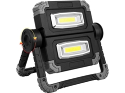 Omni luz de Trabalho Led Recarregável, 2 Faróis Cob, 3 Modos, Bateria 5000mah, Plegável 360°, Banco de Energia 20w para Camping e Reparações