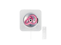 Cancale Leitor De Cd De Parede Com Bluetooth 5.0 Rádio Fm Controlo Remoto Branco Avizar