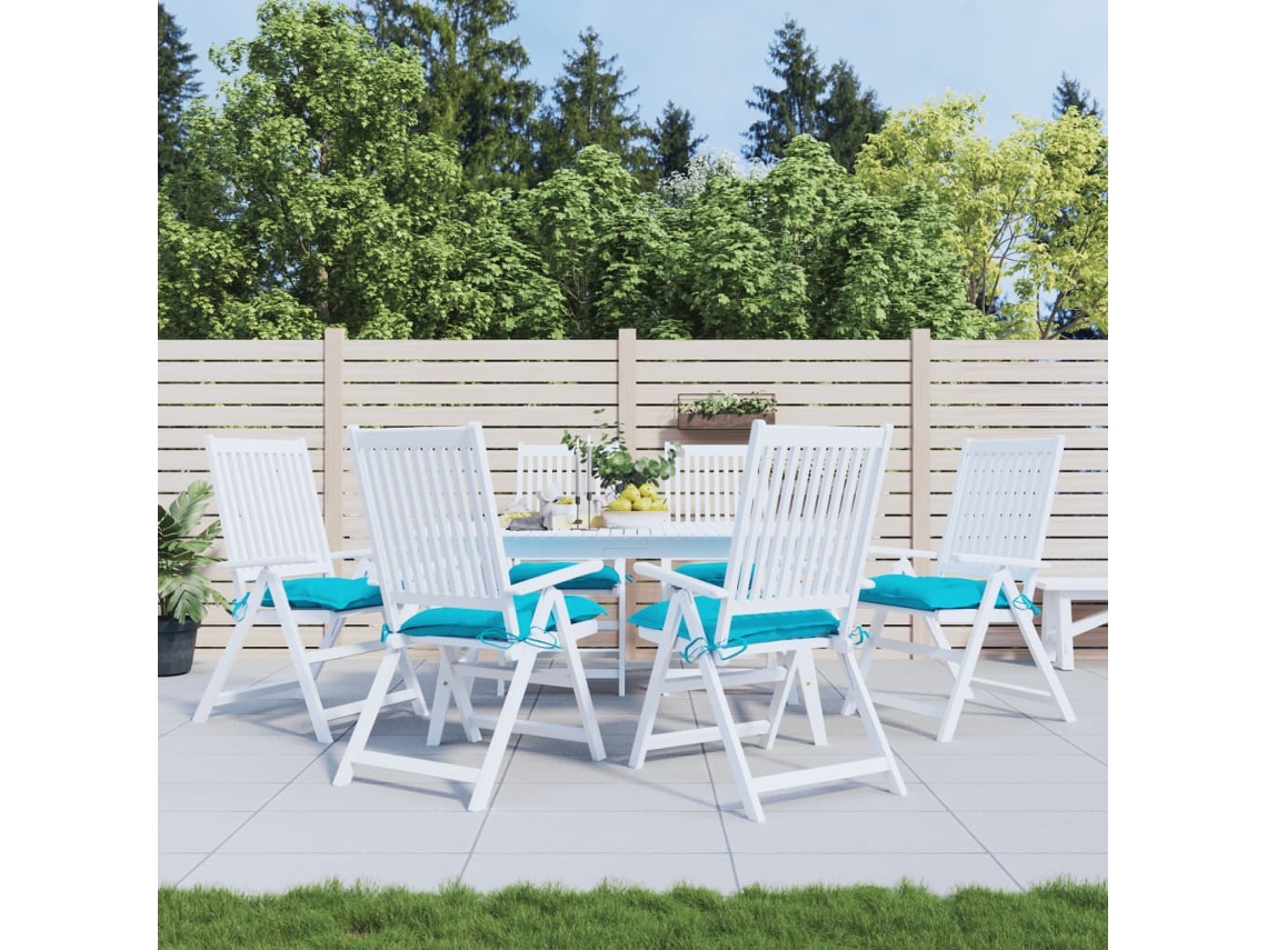 Vidaxl Almofadões De Cadeira 6 Pcs 50x50x7 Cm Tecido Oxford Turquesa