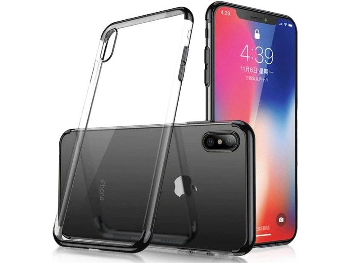 Capa Samsung Galaxy A70 LMOBILE Electroplating Frame Clear Preto