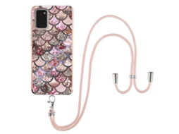 Capa Para Samsung Galaxy A03s 166mm Em Tpu Com Revestimento Eletroplástico E Cordão.