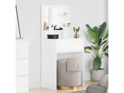 Vidaxl Mesas De Maquiagem Para Quarto Com Gaveta Branco Brilhante