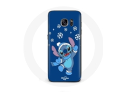 Capa para Samsung Galaxy S6 Stitch Natal de neve azul