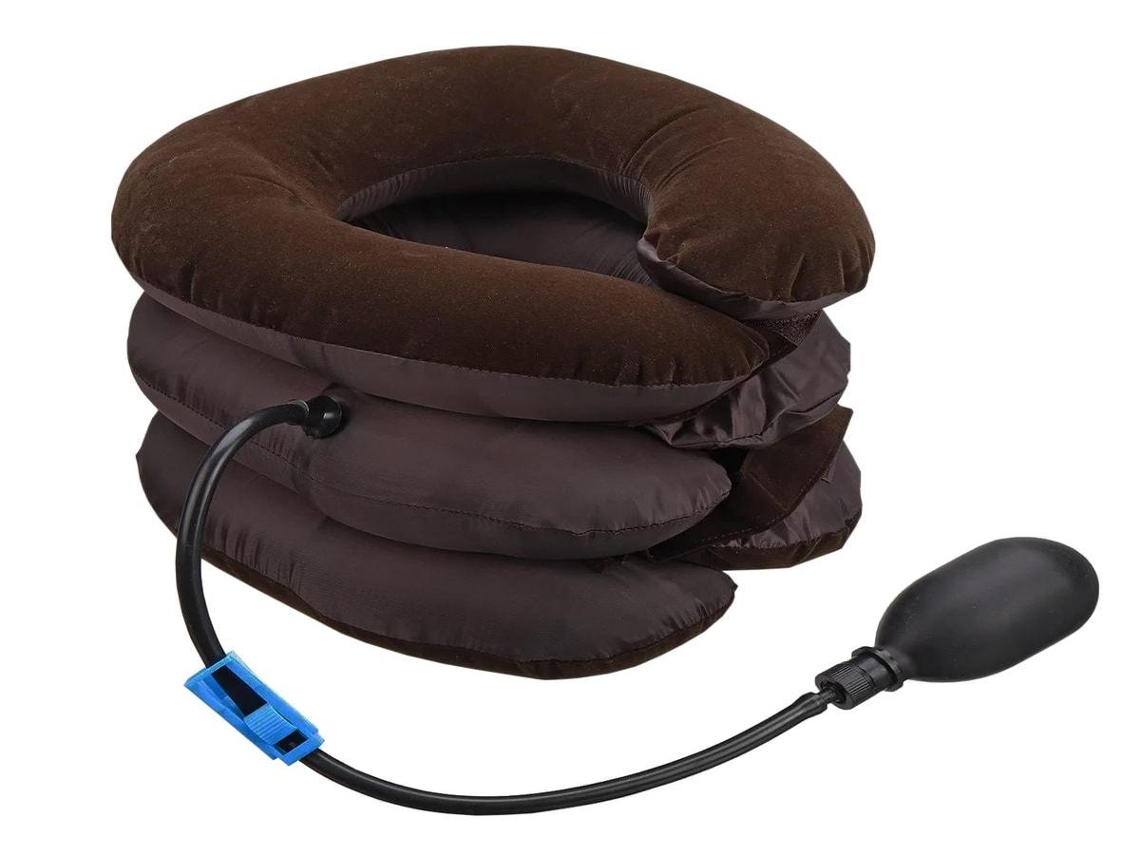 Lurelia Massajador Cervical, Insuflável, Pescoço Ombros, 26x13x20cm, Castanho