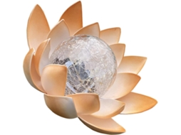 Luminária Solar Externa Em Formato De Flor De Lótus, Iluminação Decorativa Para Jardim, Luz Solar Led À Prova D'água.
