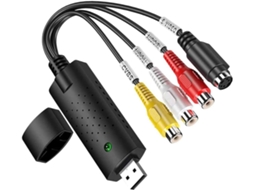 Adaptador Conversor De Dvd Para Windows 10, Placa De Captura Vídeo E Áudio, Dispositivo De Gravação, Compatível Com Windows 10, 8, 7, Xp, Vista