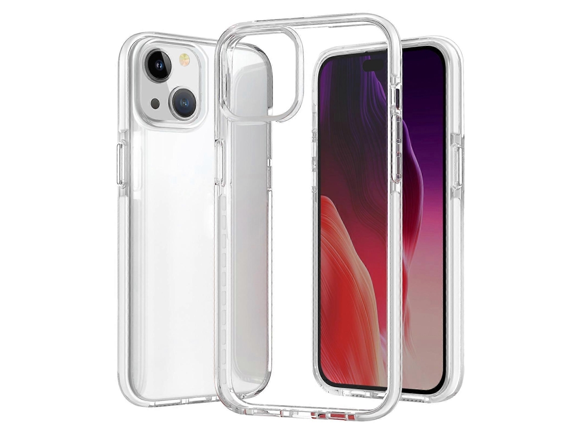 Capa De Celular Tpu Bicolor À Prova De Choque E Alta Transparência