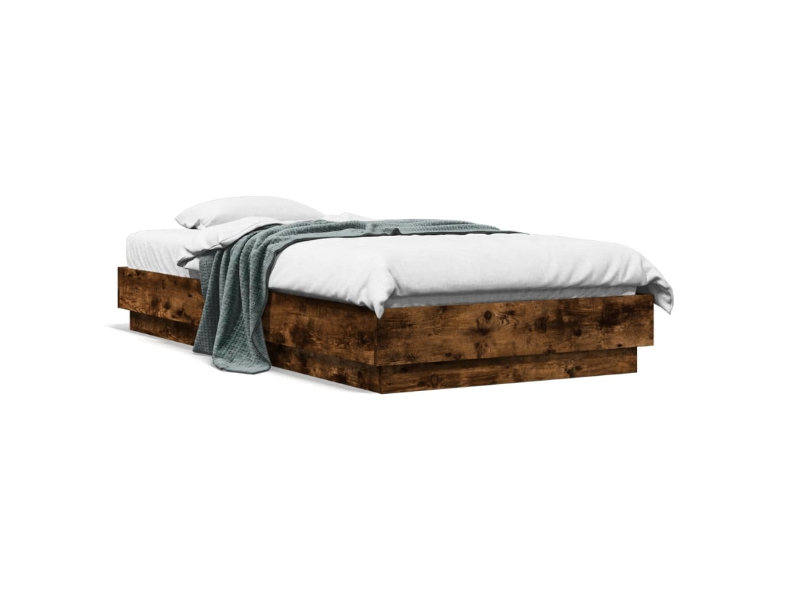 Bed Frame, Bed Frames Vidaxl Marrom Madeira Processada (75 X 190 Cm)