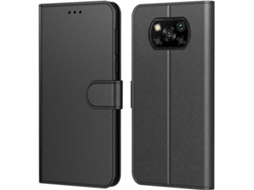 Capa Nfc Fecho Vídeo Para Xiaomi Xiaomi Poco X3 Pro/poco X3 Nfc/poco X3 Hongwe. Pele Sintética Magnética Com Porta-cartões