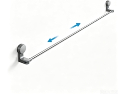Suporte De Toalha Com Ventosa, Toalheiro Retrátil Ajustável, Giratório De 65a 130cm, Economiza Espaço, Para Banheiro