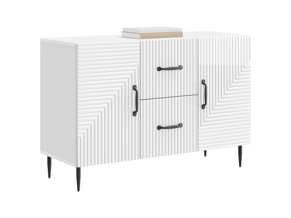 Buffet Branco Brilhante 89x34,5x60 Cm Derivados de Madeira MAISON EXCLUSIVE