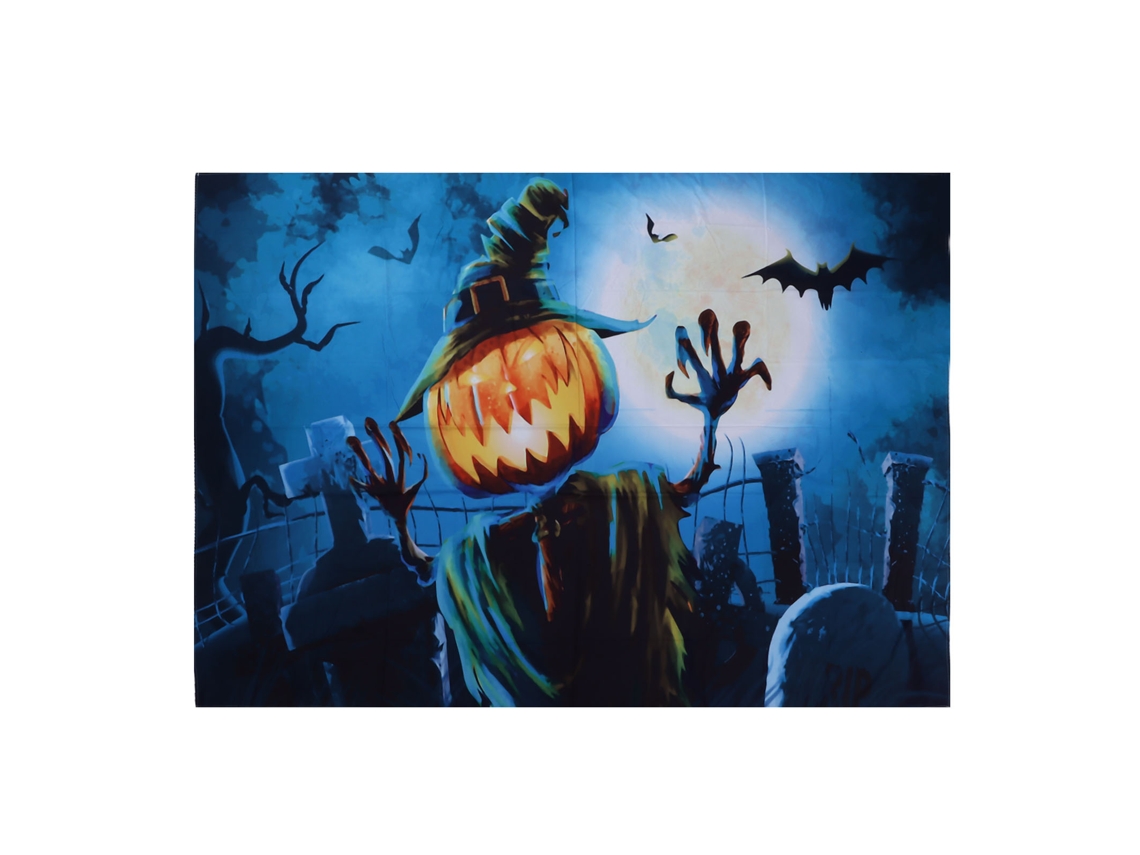 Tapete decorativo divertido de parede para Halloween, festa, 200x150cm, poliéster