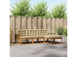 Vidaxl Conjunto De Sofás Para Exterior 4 Pcs Natural E Bege