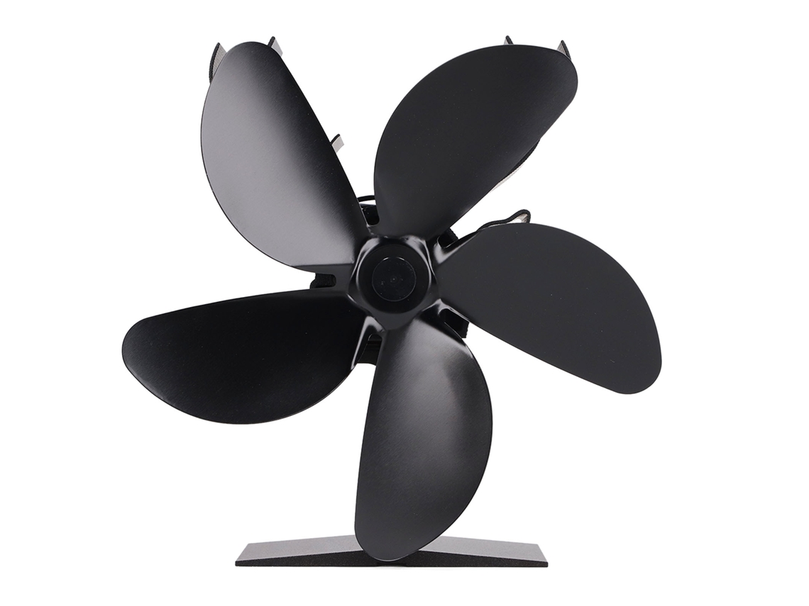 Ventilador de Estufa Madeira Alumínio 5 Lâminas Silencioso