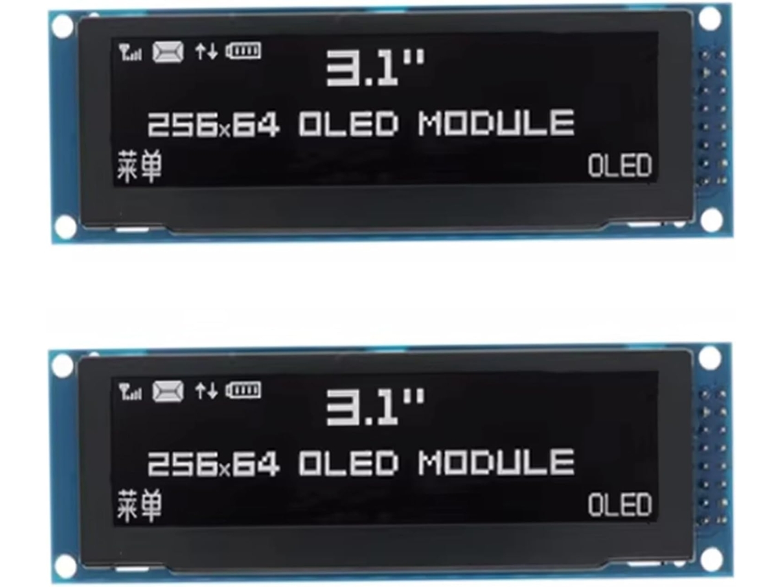 2x Oled 3,12 Polegadas 256x64 Ssd1322 Módulo Gráfico Lcd Driver Paralelo Spi Pino de Solda SFUSHOS