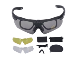 Óculos de Impacto Resistente Uv400 com Lentes Amarelas Intercambiáveis para Ciclismo e Esportes Ao Ar Livre