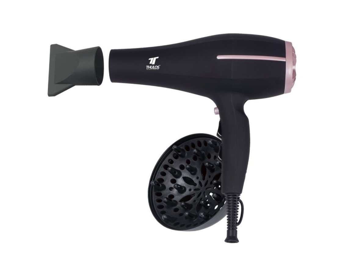 Secador de Cabelo de 2.000 W com 2 Velocidades e 3 Configurações de Temperatura Secador de Cabelo de Alto Desempenho com Potência 2.000 W THULOS