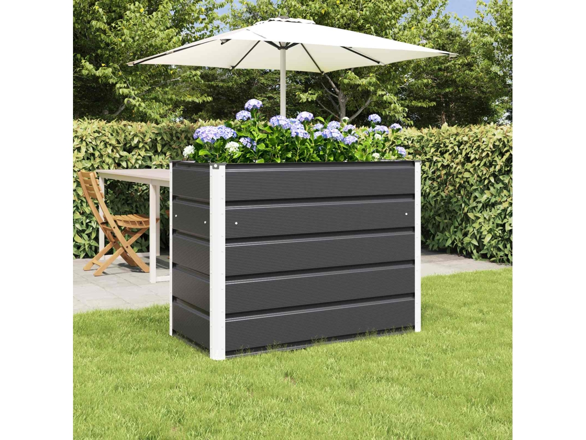Vidaxl Floreira Antracite 100 X 50 X 75 Cm Aço Galvanizado