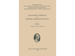 Livro Automorphe Funktionen Und Indefinite Quadratische Formen De Hans Maass (alemão)