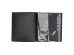 2026 carpeta de Álbum de Tarjetas Con 4 Bolsillos 20 Páginas, Porta Tarjetas Negro, Capacidad 160 Tarjetas, Carpeta Coleccionable