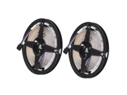 Fita de Led RGB 5050 controlada por app e controle remoto IR, 12v, para Decoração de Casa, Festas | S/MARCA