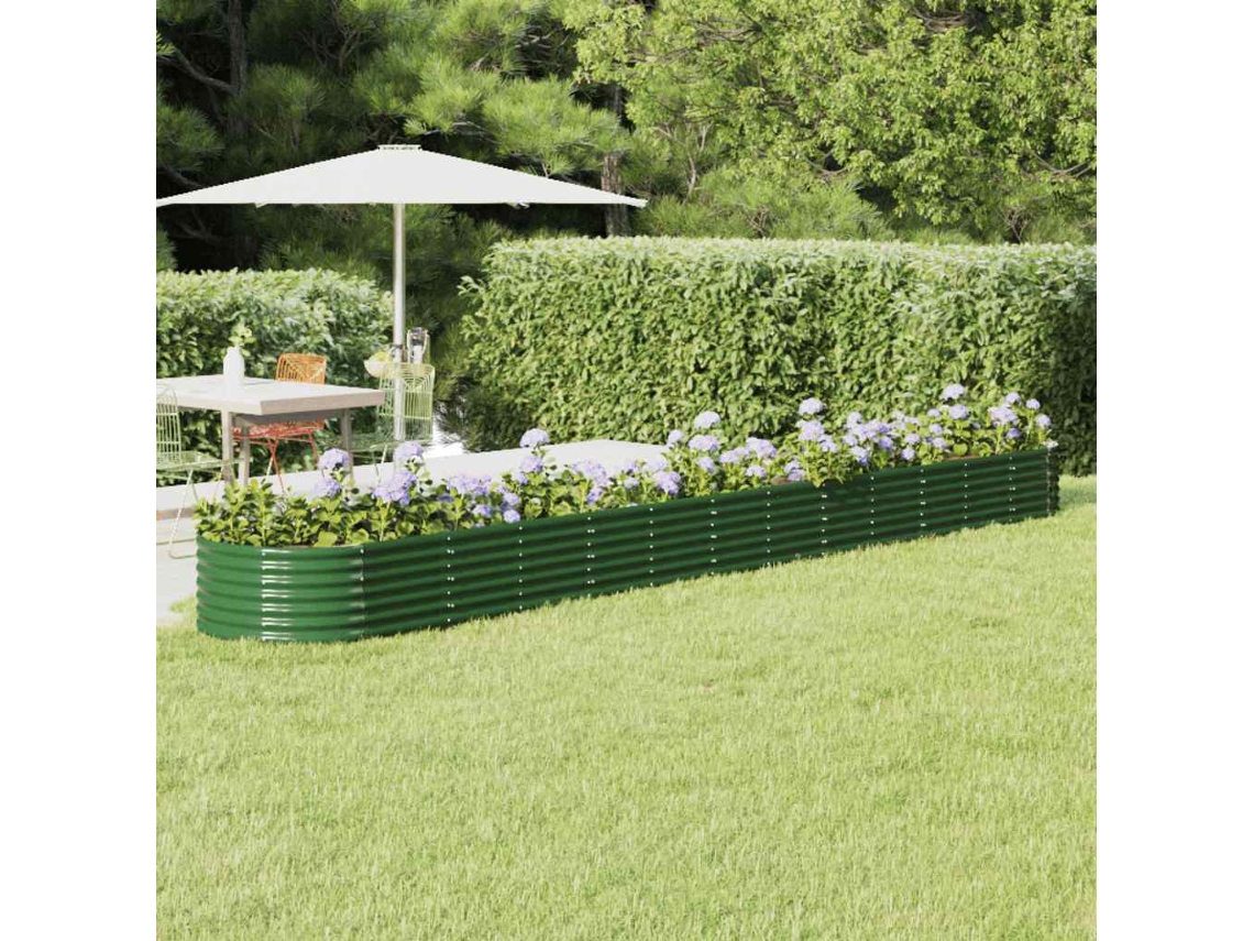 Canteiro elevado 620x80x36 cm Aço galvanizado HARLANV1