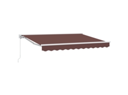 Conjunto 1 Toldo Retrátil Vidaxl Castanho Alumínio (250 X 200 Cm)