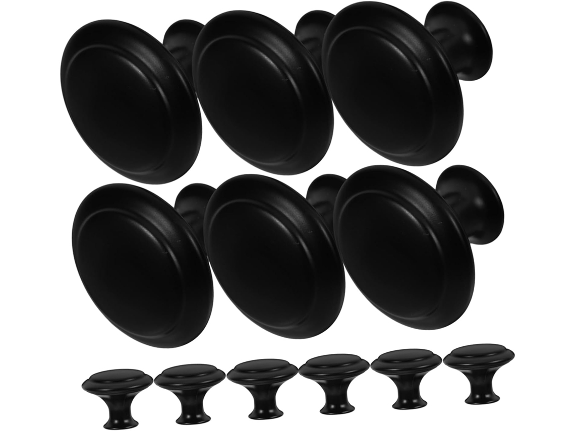 Yardenfun Conjunto De 12 Puxadores Redondos Em Aço Inoxidável Formato Cogumelo Para Gavetas, Armários E Cômodas, Ideais
