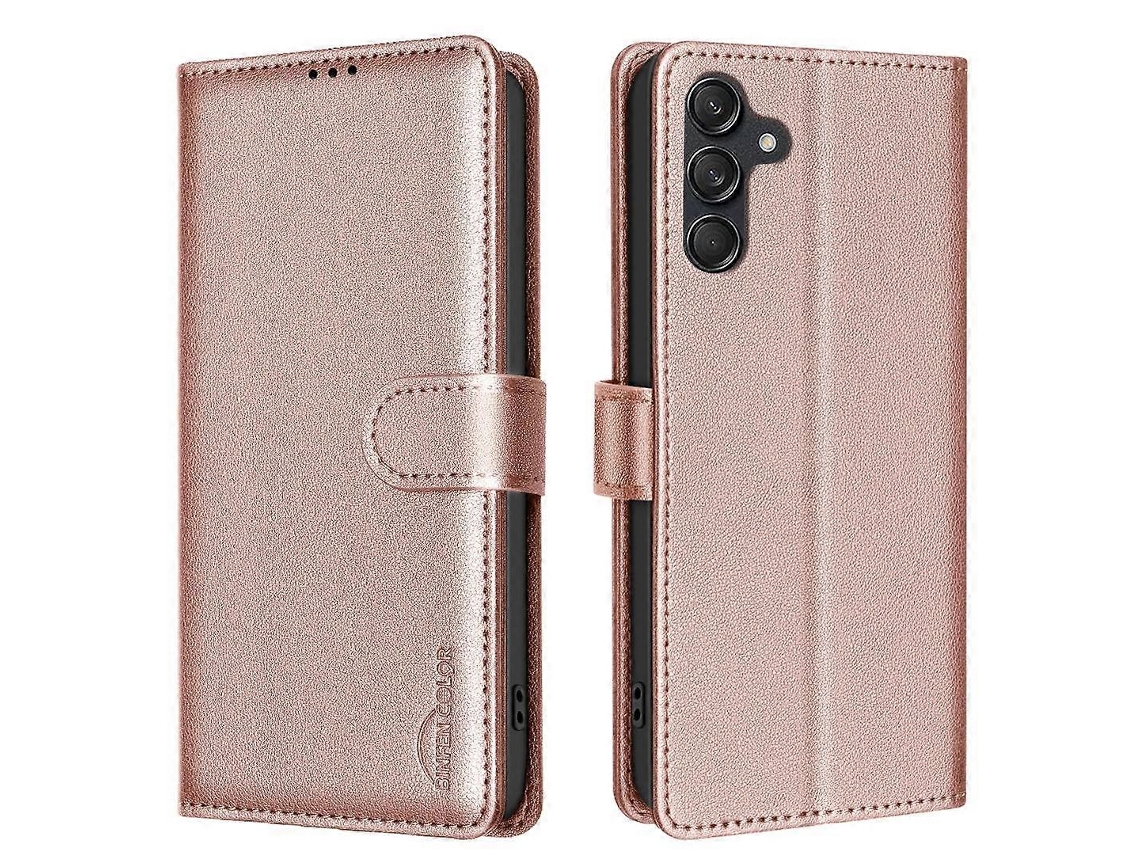 Capa De Couro Com Bloqueio Rfid Para Samsung Galaxy S25 Fe, Cor Binfen, Bf32