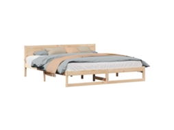 Estrutura da Cama com Cabeceira Natural 200 X 200 Cm MAISON EXCLUSIVE