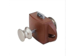 Trava De Porta Para Banheiro/chuveiro/cabine De Banheiro De Caravana/rv - Marrom - Material Abs E Zinco