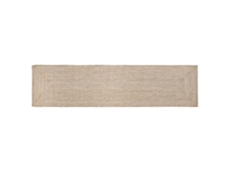 Vidaxl Tapete De Área Natural E Branco 60 X 400 Cm Juta