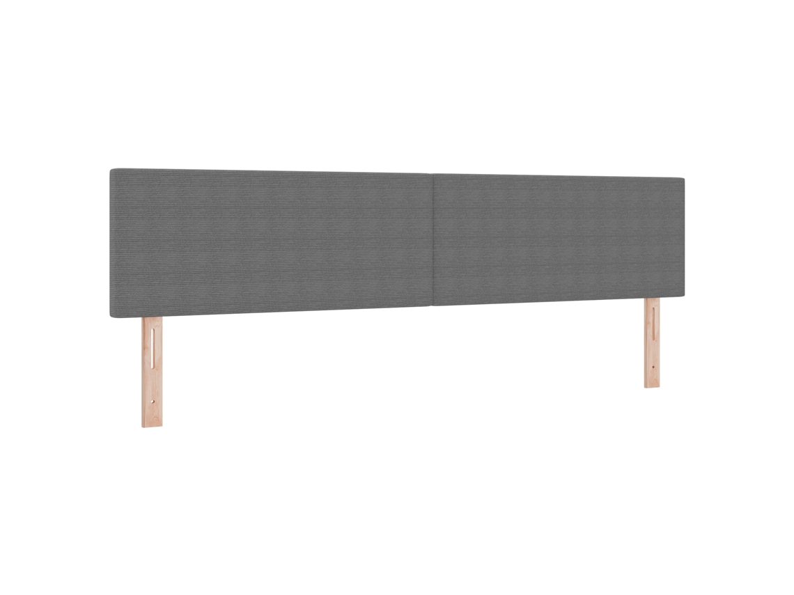 Conjunto 1 Cabeceira Estofada Vidaxl Cinzento-claro Cordão (200 Cm)