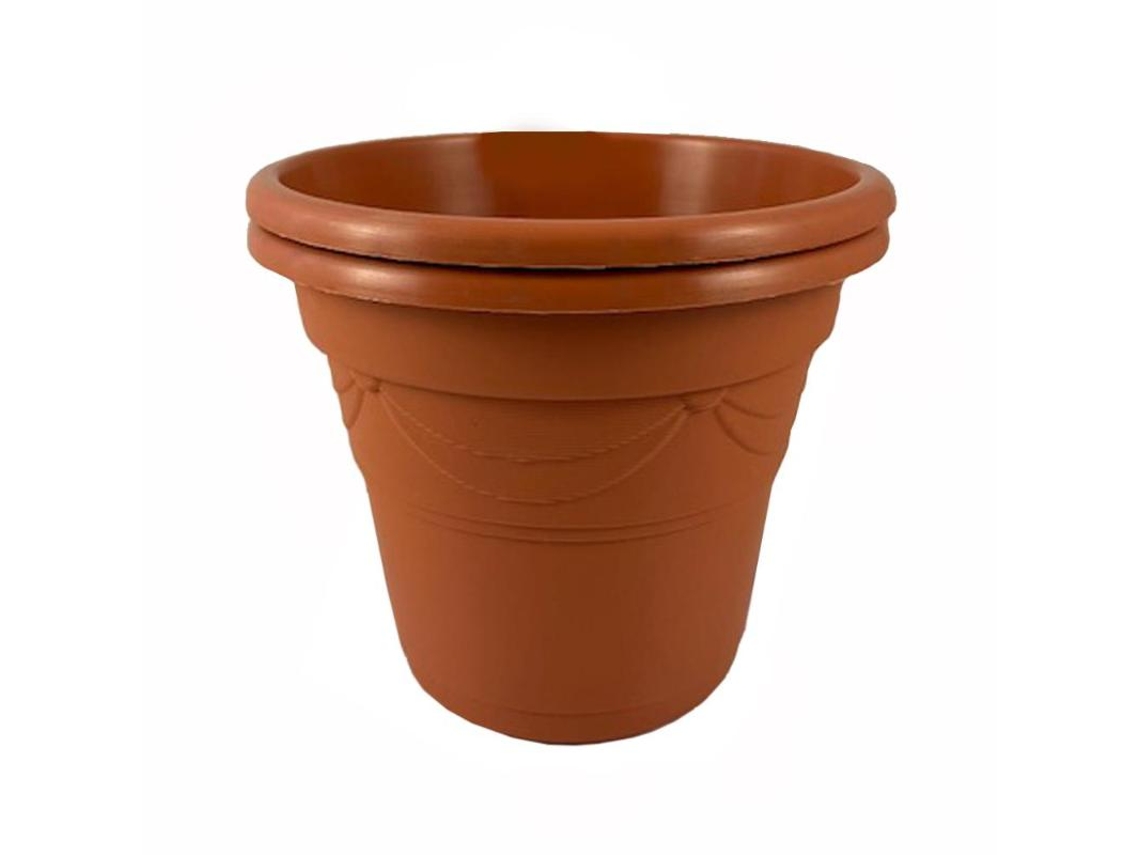 Vaso Marrom 17 Cm Lote 2 Lomon