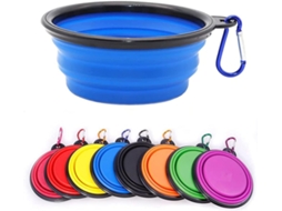 Tigela Dobrável Para Água E Alimentos, Em Silicone, Para Carro, Viagens E Uso Externo, Com Estrutura Estável E Limpeza Simples