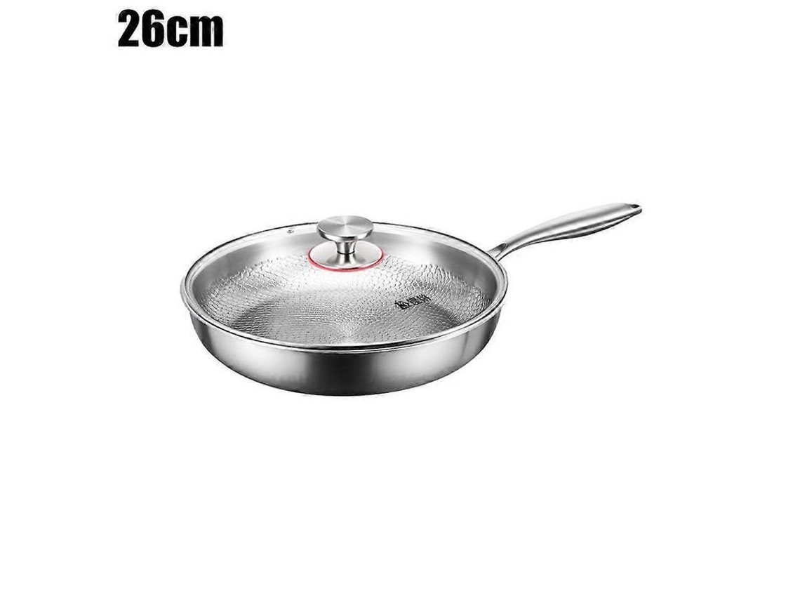 Panela Em Titânio Com Design Martelo, Aço Inoxidável, Anti-corrosão, Base Espessa, Compatível Com Todos Fogões