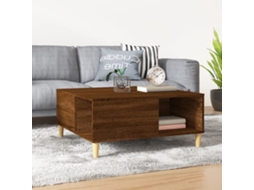 Vidaxl Mesa De Centro 80x80x36,5cm Derivados Madeira Carvalho Castanho