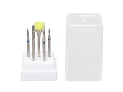 Conjunto de Brocas para Unhas com 7 Brocas, Ferramentas em Aço Inoxidável para Remover Células Mortas e Polir Unhas