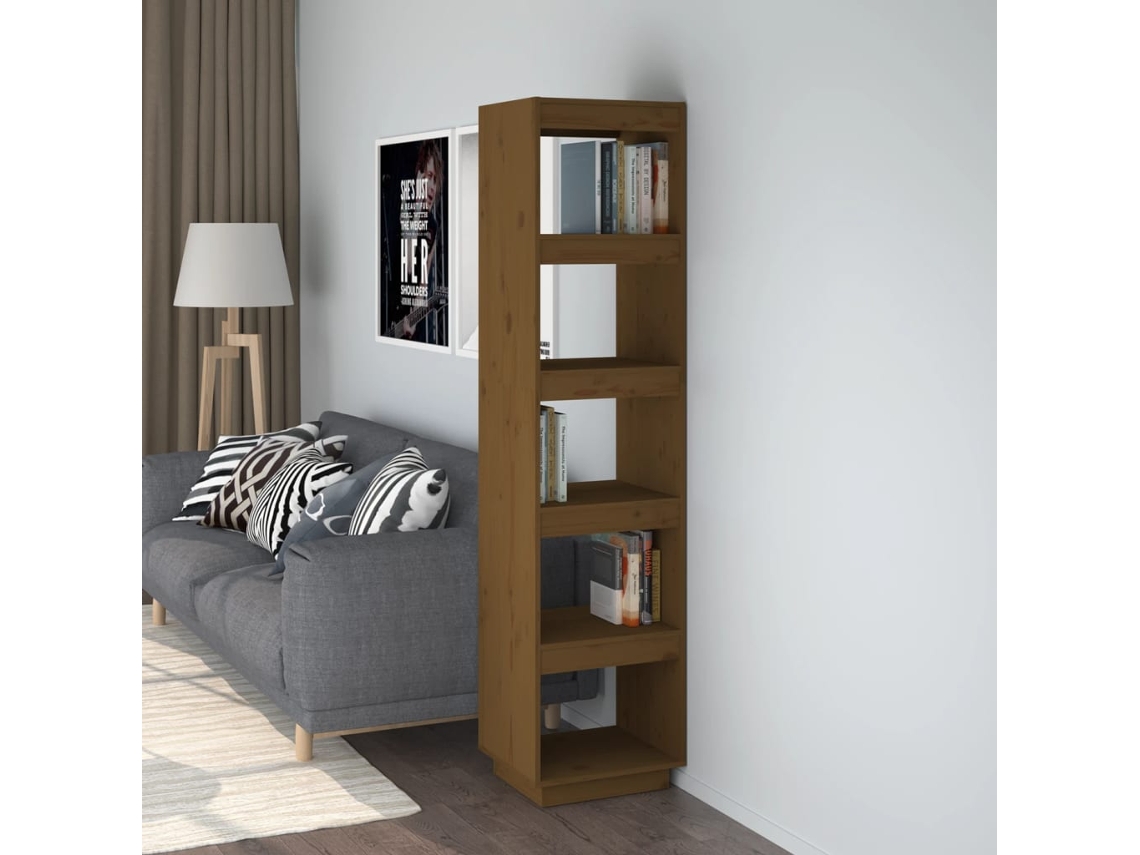 Vidaxl Estante/divisória 40x35x167 Cm Pinho Maciço Castanho Mel