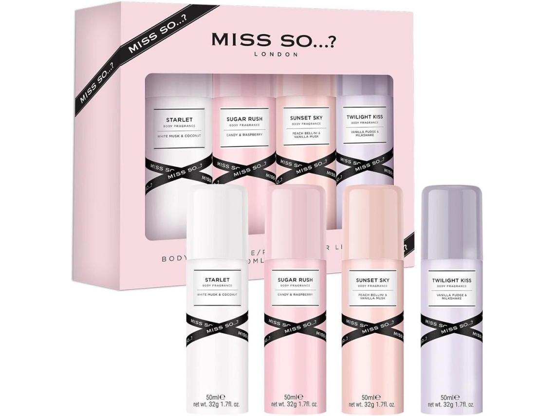 Set De Bruma Corporal Para Mujeres 4 X 50 Ml Miss So