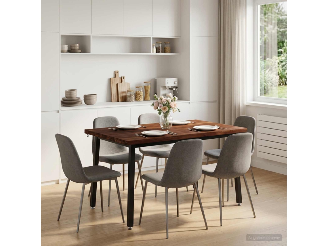 Vidaxl 120 X 80 X 75 Cm Madeira Sólida De Acácia Retangular