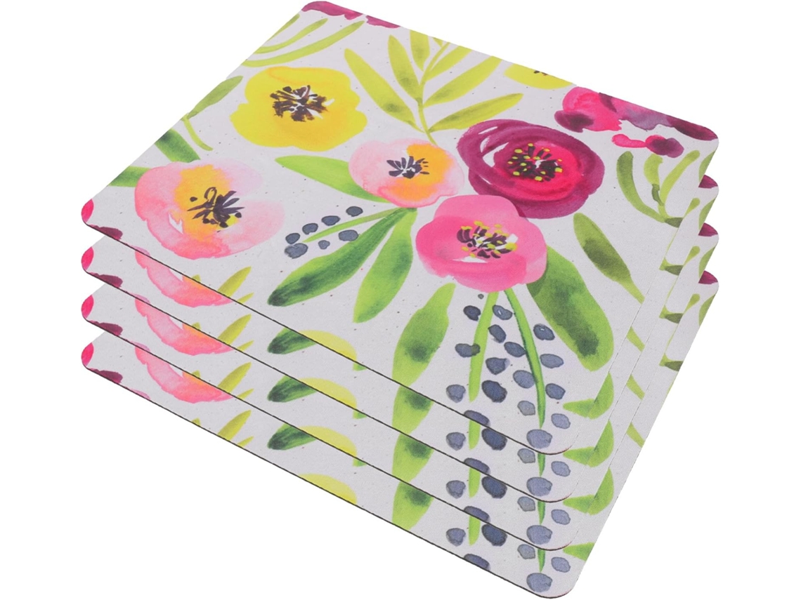 Conjunto De 4 Mousepads De Borracha Para Laptop