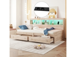 Espreguiçadeira 90x200 Usb Iluminação Gavetas