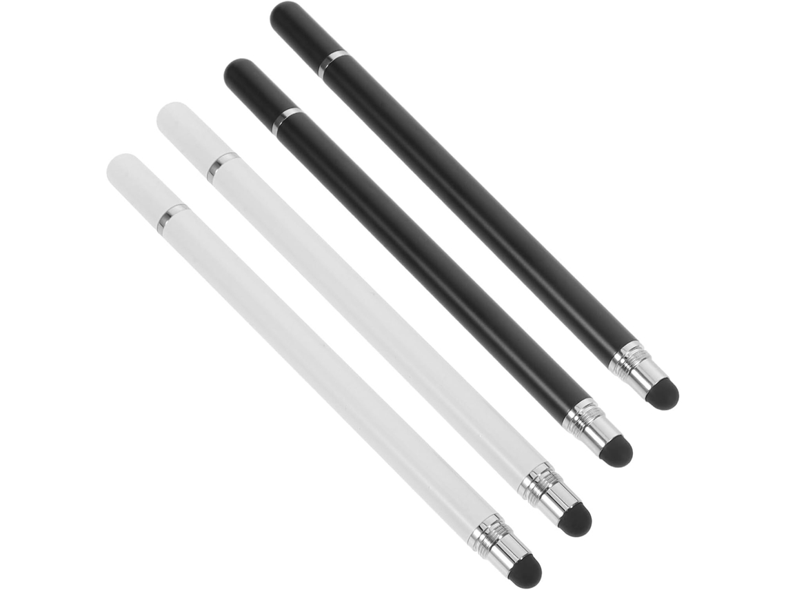 Conjunto de 4 Canetas Stylus para Tablets e Smartphones com Pontas de Silicone em Formato de Disco. SFUSHOS